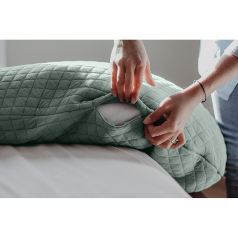 Perna gravida Beaba Big Flopsy 170 cm Fleur de Coton Sage Green [2]