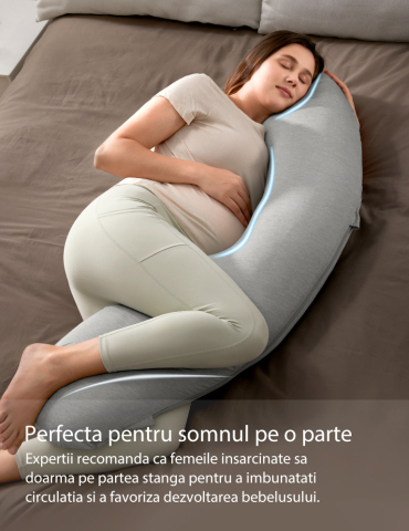 Perna gravide Momcozy Jersey Fabric Light Grey [1]