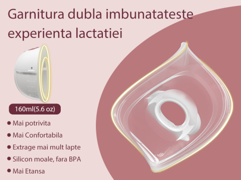 Pompa de san Momcozy Hands-free dubla M5 Purple [11]