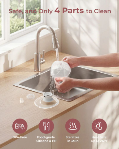 Pompa de san Momcozy Hands-free M5 Grey, control prin aplicatie [5]