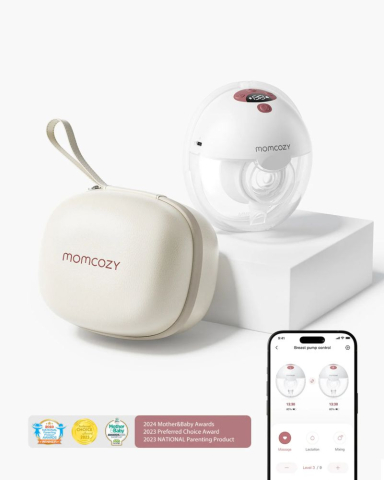 Momcozy - Pompa de san Momcozy Hands-free M5 Red, control prin aplicatie