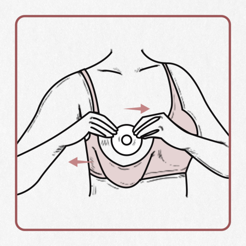 Protectie alaptare Momcozy argint 55 mm set 2 buc L [10]