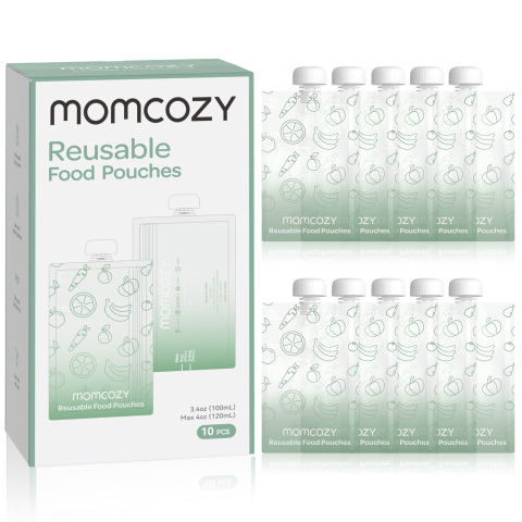 Momcozy - Pungi alimentare reutilizabile Momcozy 100 ml set 10 buc