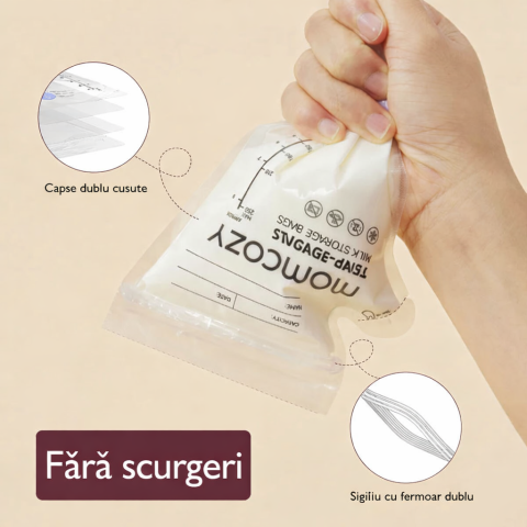 Pungi depozitare Momcozy pentru lapte matern cu turnare usoara 120 buc [4]
