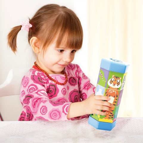 Puzzle Quercetti Tubo Mix & Match Animale [4]