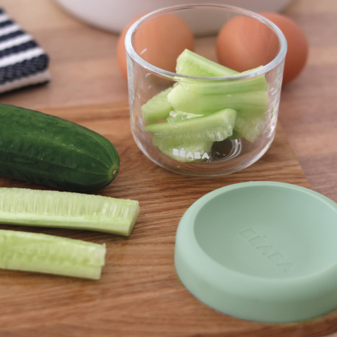 Recipient ermetic sticla Beaba 150 ml Sage Green [5]