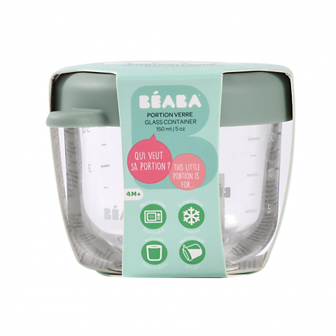 Recipient ermetic sticla Beaba 150 ml Sage Green [7]