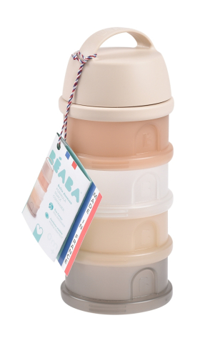 Beaba - Recipient lapte praf 4 compartimente Beaba transparente Clay