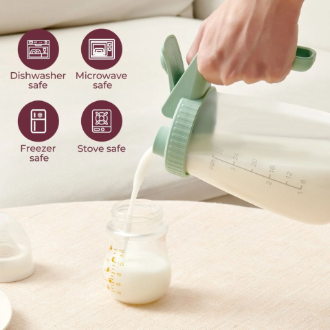 Recipient sticla pentru depozitare lapte Momcozy 946 ml [4]