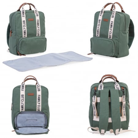 Rucsac de infasat Childhome Family Club Signature Verde [2]