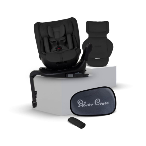 Silver Cross - Scaun auto rotativ 360 Silver Cross Motion 3 All-Size Iconic Black