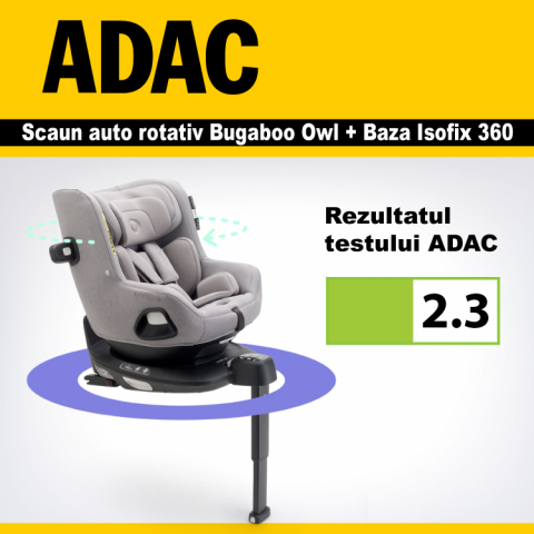 Scaun auto rotativ Bugaboo Owl Grey [5]