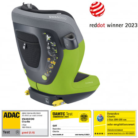 Scaun auto Swandoo Charlie i-Size Lime/Sesame Grey [1]