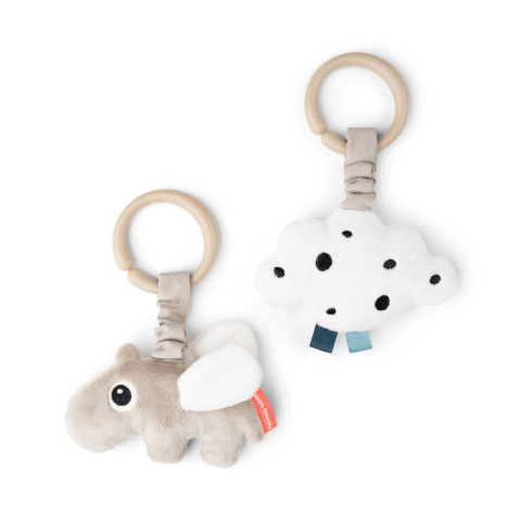 Done by Deer - Set 2 jucarii de activitati pentru agatat Done by Deer Happy Clouds Sand