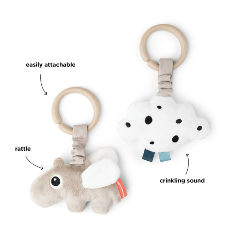 Set 2 jucarii de activitati pentru agatat Done by Deer Happy Clouds Sand [2]