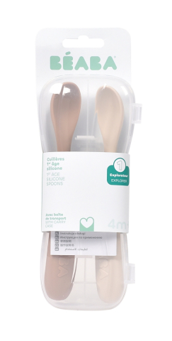 Set 2 lingurite silicon +4 luni Beaba Clay [2]