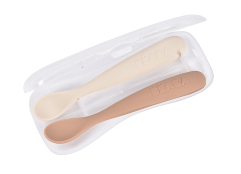 Set 2 lingurite silicon +4 luni Beaba Clay [8]