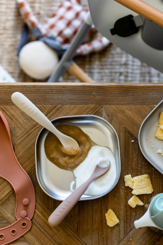 Set 2 lingurite silicon +4 luni Beaba Clay [4]