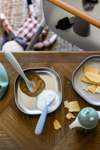 Set 2 lingurite silicon +4 luni Beaba Nature [4]