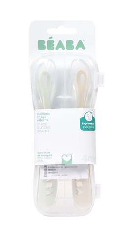 Set 2 lingurite silicon +4 luni + cutie Beaba Clay [1]