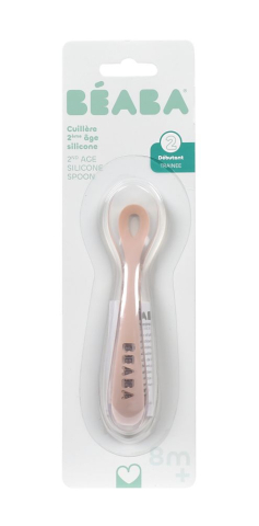 Set 2 lingurite silicon + 8 luni Beaba Cotton Candy [1]