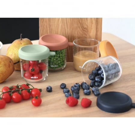 Set 4 recipiente sticla Beaba 250 ml Sunrise Colormix [2]