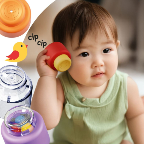 Set 8 cuburi moi senzoriale Quercetti Momy Soft [4]