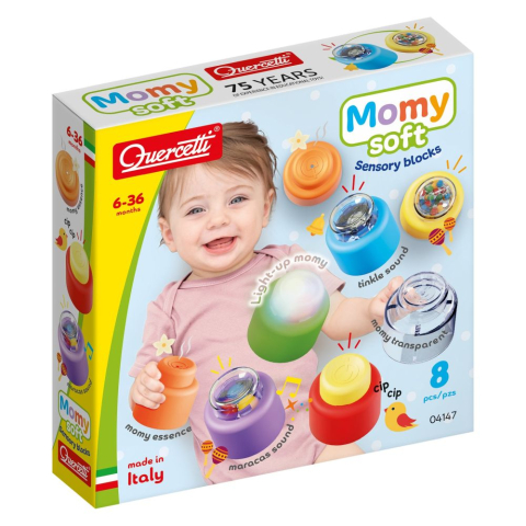 Quercetti - Set 8 cuburi moi senzoriale Quercetti Momy Soft