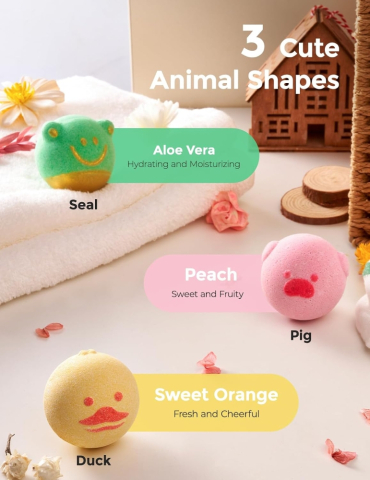 Set bombe de baie efervescente Momcozy Natural&Organic 3 buc [1]