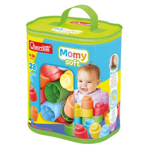 Quercetti - Set constructie Quercetti Momy Soft cuburi moi 28 piese