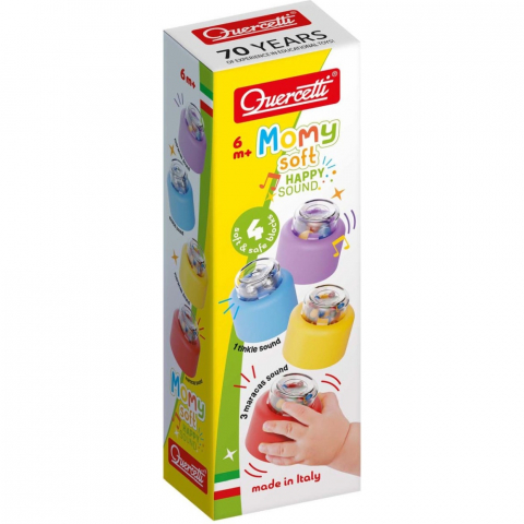 JUCARII & JOCURI - Set blocuri moi Quercetti Momy Soft Happy Sound 4 piese