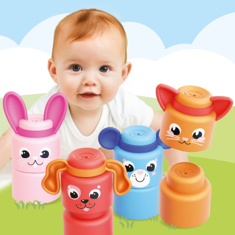 Set cuburi moi cu animale Quercetti Momy Soft [6]