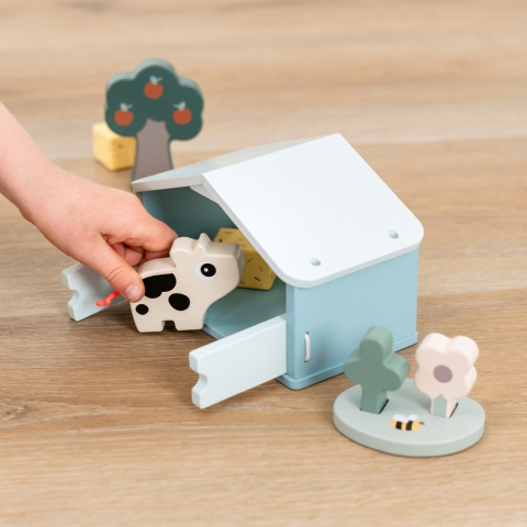 Set de joaca din lemn Tiny Farm Done by Deer Dotti Multicolor [3]