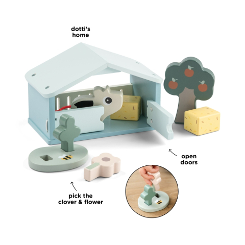 Set de joaca din lemn Tiny Farm Done by Deer Dotti Multicolor [1]