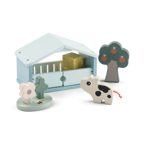 Done by Deer - Set de joaca din lemn Tiny Farm Done by Deer Dotti Multicolor