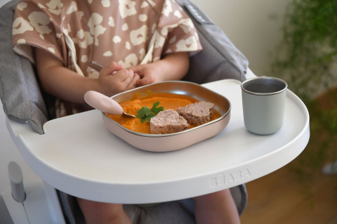 Set de masa Beaba din otel inoxidabil Cotton Candy [4]