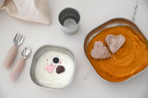 Set de masa Beaba din otel inoxidabil Cotton Candy [5]