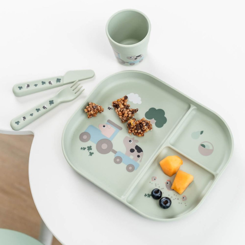 Set de masa cu ventuza Done by Deer Foodie Tiny Farm Green [7]