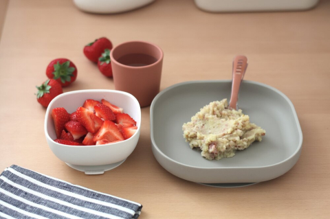 Set de masa silicon Beaba 4 piese Terracotta [3]