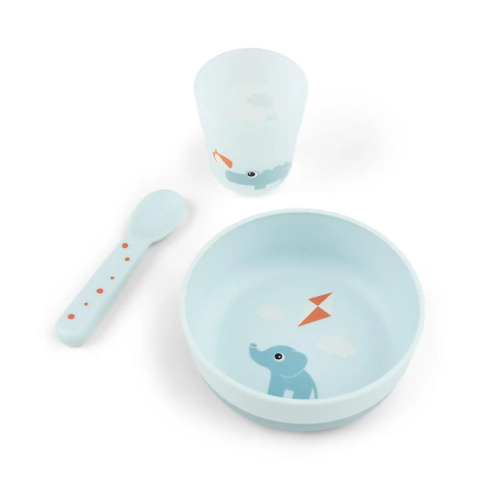 Done by Deer - Set pentru primele mese Done by Deer Foodie Playground Blue