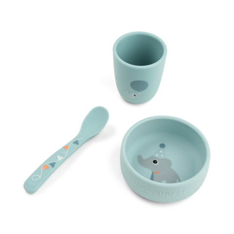 Done by Deer - Set prima masa cu ventuza Done by Deer Celebration Blue