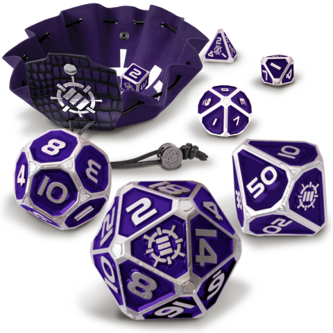 Enhance Gaming - Set Zaruri Metalice ENHANCE Gaming Collector's Edition Purple DnD
