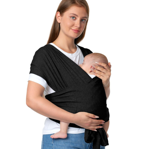 Sistem de purtare Momcozy tip wrap Black [1]