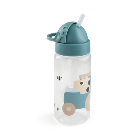 Sticla cu pai pentru copii Done by Deer Tiny Farm Albastru 350 ml [1]