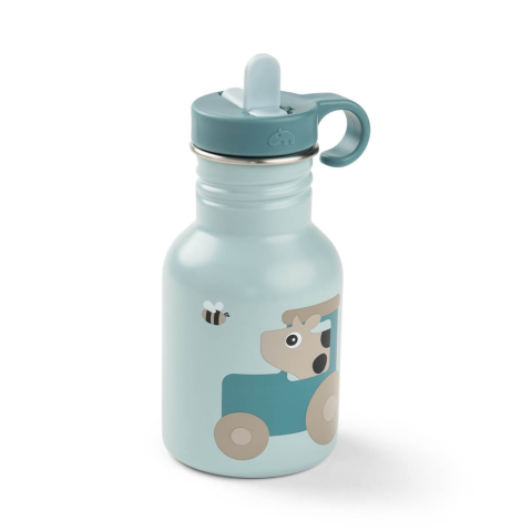 Masa bebelusului - Sticla din inox pentru copii Done by Deer Tiny Farm Albastru 350 ml