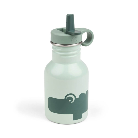 Sticla metalica cu pai Done by Deer Croco Green 350 ml [2]
