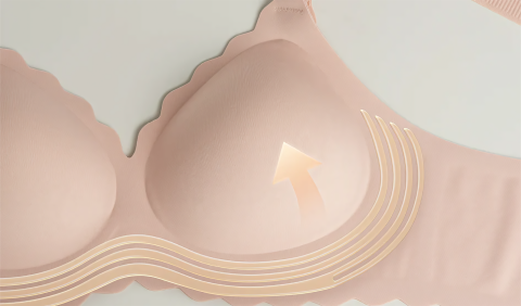 Sutien alaptare floral fara cusaturi cu sustinere Momcozy YN46 Black M [5]