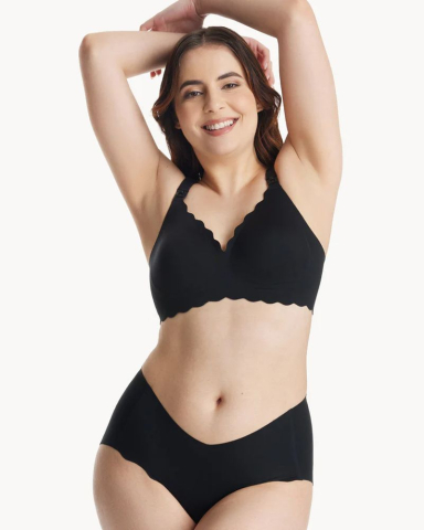Momcozy - Sutien alaptare floral fara cusaturi cu sustinere Momcozy YN46 Black S