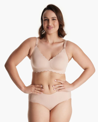 Momcozy - Sutien alaptare floral fara cusaturi cu sustinere Momcozy YN46 Skin S