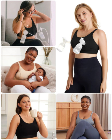 Sutien alaptare Momcozy pentru pompa de san Hands-free YN08 Black 2XL [4]